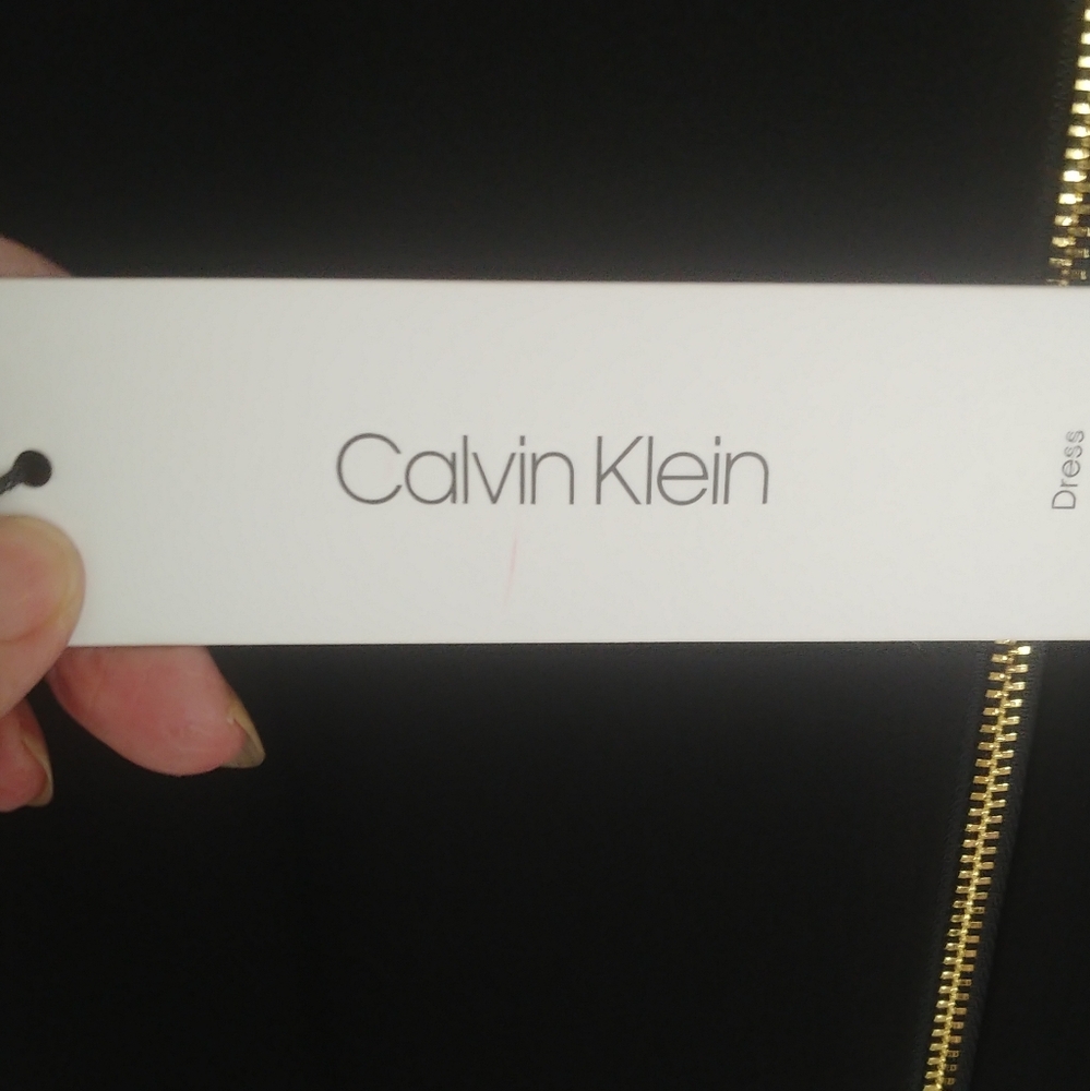 Calvin Klein Black Dress with Gold Accents - Picture 7 of 12